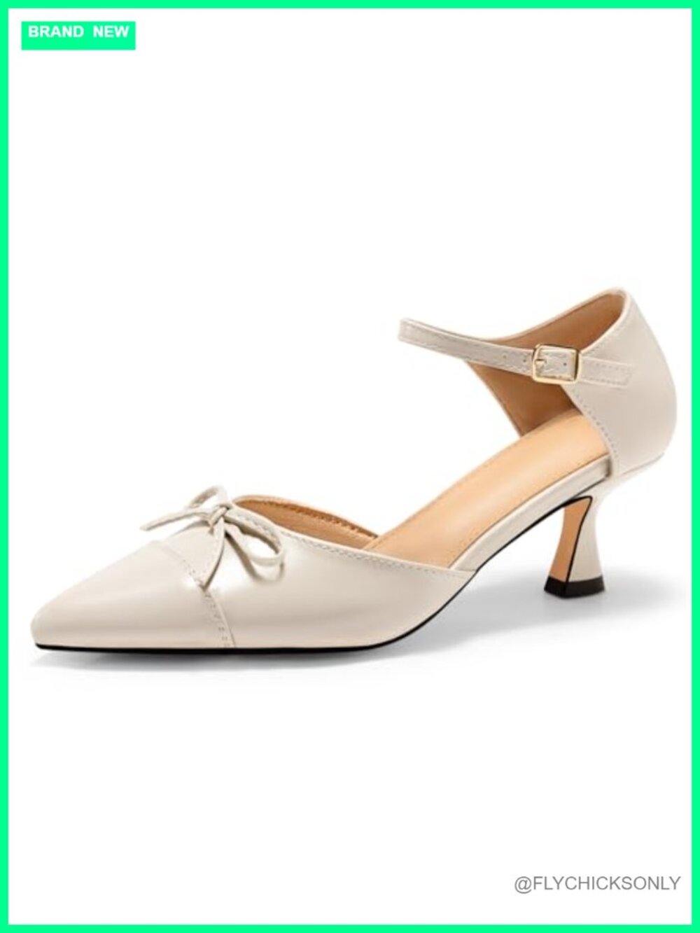 Women's Bow Kitten Heel Ankle Strap D'Orsay Pumps Pointed Toe